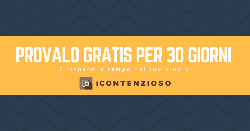 Prova gratis iContenzioso
